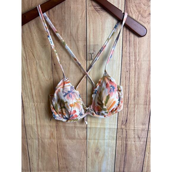 Shade & Shore Bikini Underwire Swim Top Floral Size 34D - Picture 1 of 5